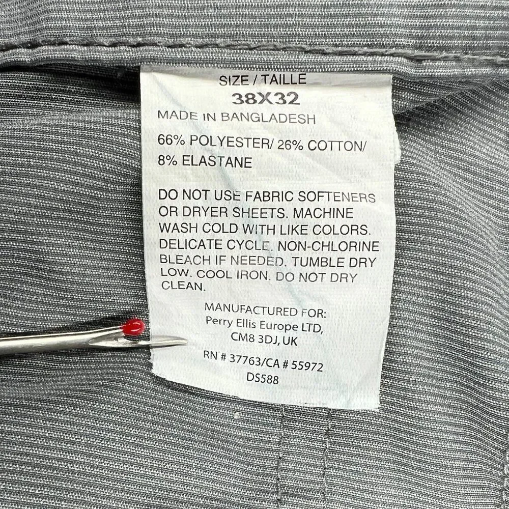 Perry Ellis‎ Men's Gray Athletic Fit Chinos